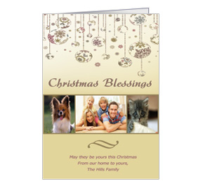 Christmas Blessing Card 5.50" x 7.875" 