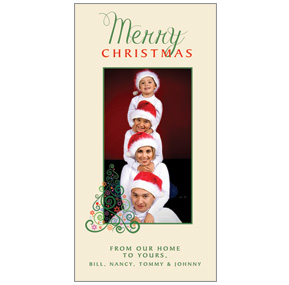 'O Christmas Tree Holiday Card 4" x 8"