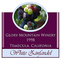 Grapes Small Square Wine Label 