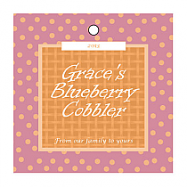 Polka Dot Square Food & Craft Hang Tag