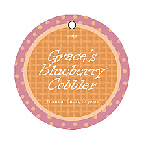 Polka Dot Sorbet Circle Food & Craft Hang Tag