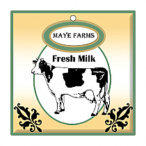 Cow Patch Large Square Food & Craft Hang Tag