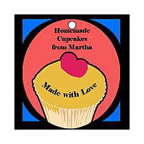 Cupcake Square Food & Craft Hang Tag