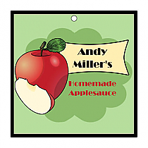 Your Brand Apple Large Square Food & Craft Hang Tag