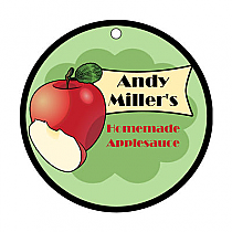 Your Brand Apple Big Circle Food & Craft Hang Tag