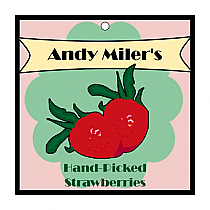 Your Brand Strawberry Large Square Food & Craft Hang Tag