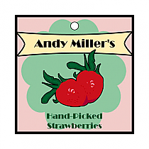 Your Brand Strawberry Square Food & Craft Hang Tag