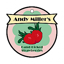 Your Brand Strawberry Circle Food & Craft Hang Tag