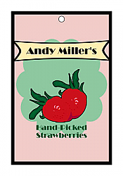 Your Brand Strawberry Large Rectangle Food & Craft Hang Tag