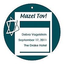 3-Star Circle Bat Mitzvah Favor Tag