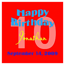 Square Flag Birthday Label