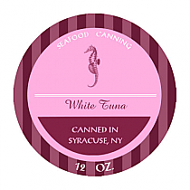 Seafood Small Circle Canning Labels 1.5x1.5