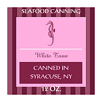 Seafood Small Square Canning Labels 1.5x1.5