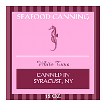 Seafood Square Canning Labels 2x2