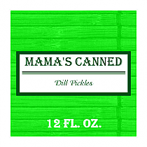 Pickles Small Square Canning Labels 1.5x1.5