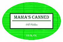 Pickles Oval Canning Labels 2.25x3.5