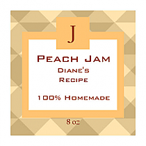 Peach Small Square Canning Labels 1.5x1.5