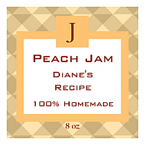 Peach Big Square Canning Labels 2.5x2.5