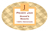 Peach Oval Canning Labels 2.25x3.5