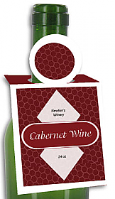 Cabernet Rectangle Wine Bottle Tags