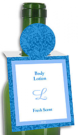 Fresh Scent Body Lotion Rectangle Bottle Tags 