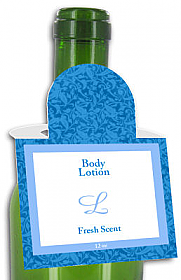 Fresh Scent Body Lotion Square Bottle Tags