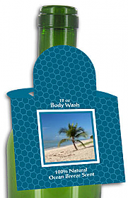 Ocean Breeze Body Wash Square Bottle Tags