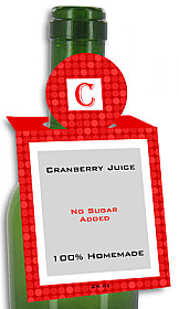 Cranberry Juice Rectangle Bottle Tags