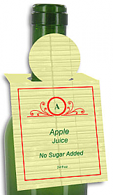 Apple Juice Rectangle Bottle Tags