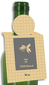 Fish Oil Rectangle Bottle Tags