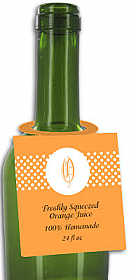 Fresh Squeezed Orange Juice Bottle Tags