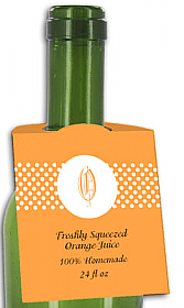 Fresh Squeezed Orange Juice Rounded Bottle Tags