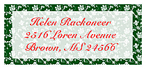 Christmas Floral Personalised Address Labels