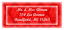 Christmas Monogram Address Labels