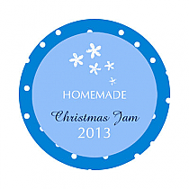 2" x 2" Christmas Dots Circle Canning Label