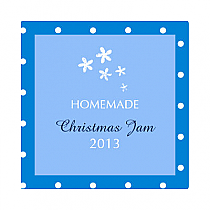 2" x 2" Christmas Dots Square Canning Label