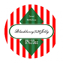 Blackberry Small Circle Christmas Canning Labels 1.5x1.5