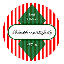 Blackberry Big Circle Christmas Canning Labels 2.5x2.5