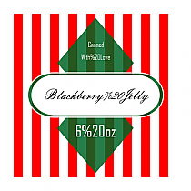 Blackberry Small Square Christmas Canning Labels 1.5x1.5