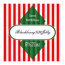 Blackberry Square Christmas Canning Labels 2x2