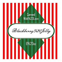 Blackberry Big Square Christmas Canning Labels 2.5x2.5