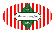 Blackberry Small Oval Christmas Canning Labels 1.25x2.25