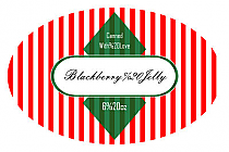 Blackberry Oval Christmas Canning Labels 2.25x3.5