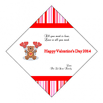 All You Need is Love Valentine Diamond Labels 2x2