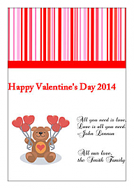 All You Need is Love Valentine Small Rectangle Labels Labels 1.875x2.75