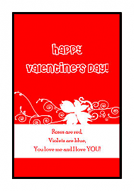 Valentine Curlicue Large Rectangle Food & Craft Label