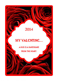 Valentine Rose Large Rectangle Label