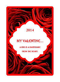 Valentine Rose Small Rectangle Label 