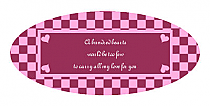 Valentines Day Hundred Hearts Oval Labels