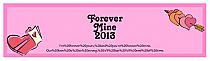 Forever Mine Valentine Day Water Bottle Labels 7x1.875 